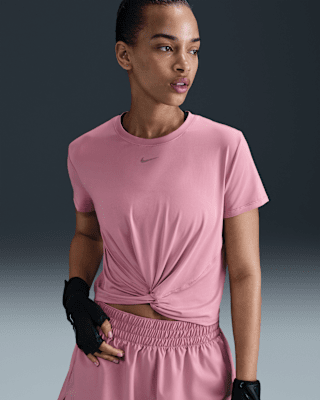 ★ Nike★ One Classic Dry Fit Short Sleeve Top W Rust Pink Women's Nike One Classic Dri-fit Short-sleeve Top | Zappos.com